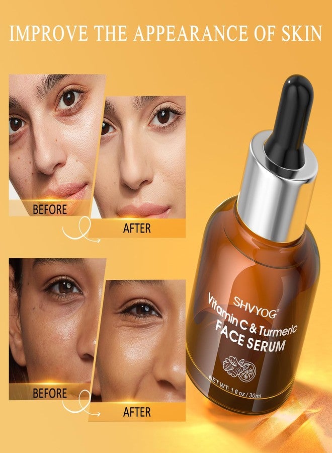 SHVYOG Vitamin C Face Serum with Turmeric for Uneven Skin Tone, Vitamin C & Turmeric Serum for Anti-Aging, Hydrating and Improving Dull Skin 1 Fl Oz - Image 4